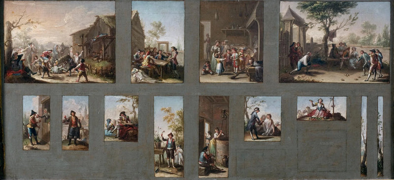 Tretti skisser for Tapestry Cartoons - Francisco Bayeu