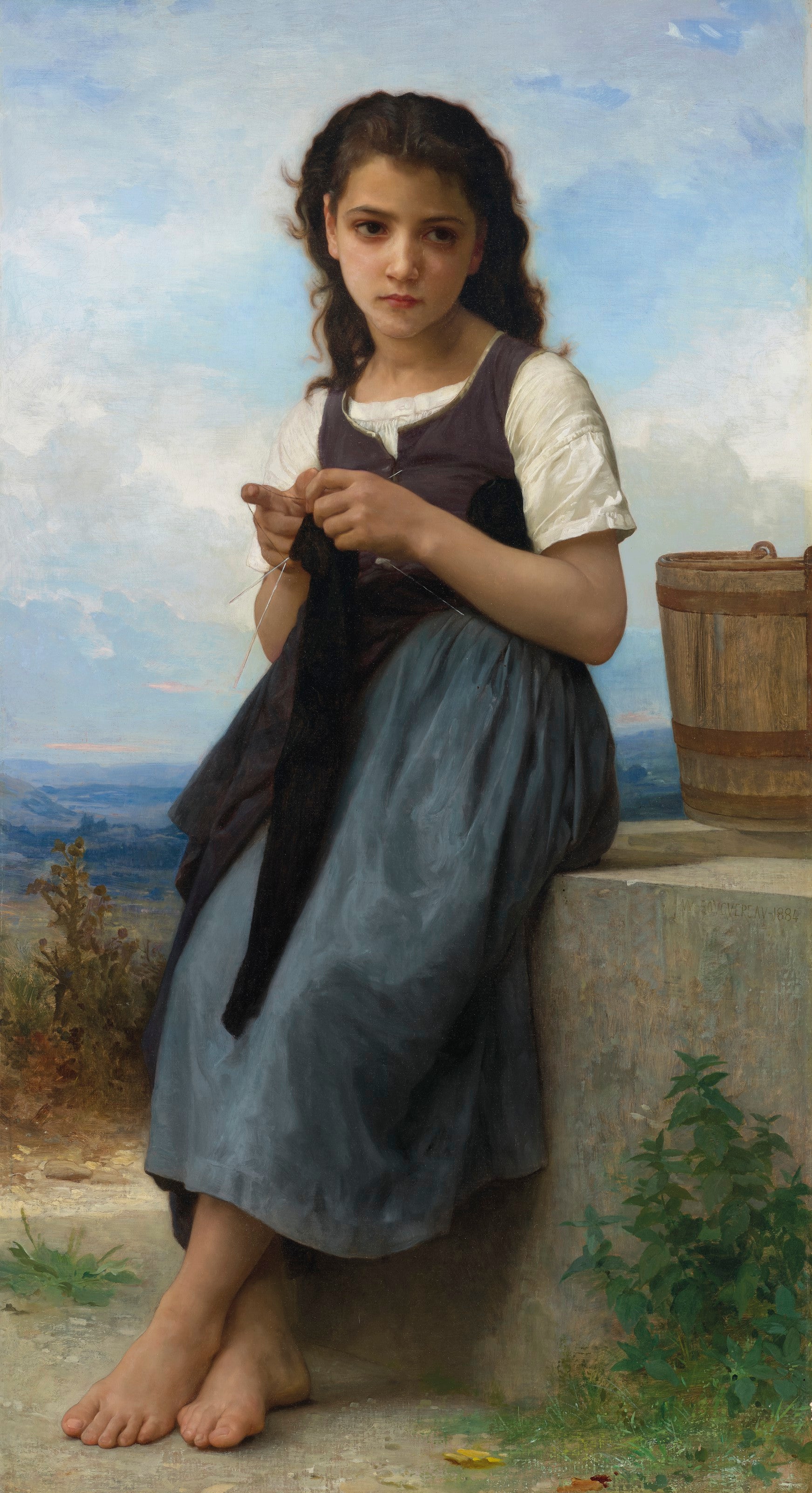 Tricoteuse (1884) - Bouguereau