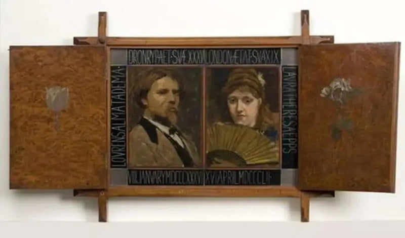 Triptyk med portrett av maleren Lawrence Alma Tadema og hans andre kone - Lawrence Alma-Tadema