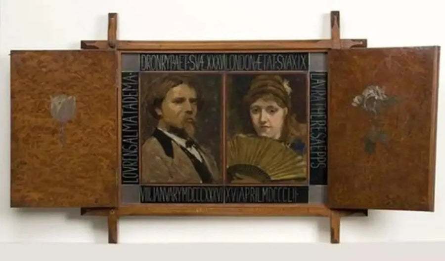 Triptyk med portrett av maleren Lawrence Alma Tadema og hans andre kone - Lawrence Alma-Tadema