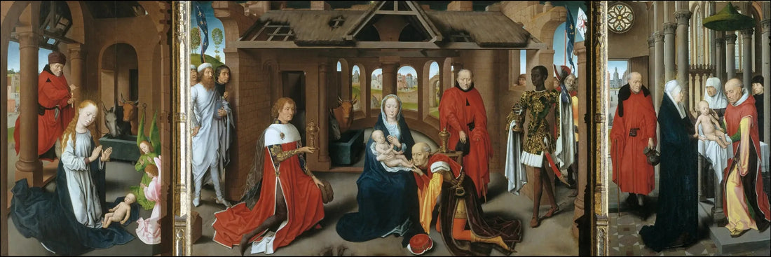 Triptyk av de vise menns tilbedelse - Hans Memling