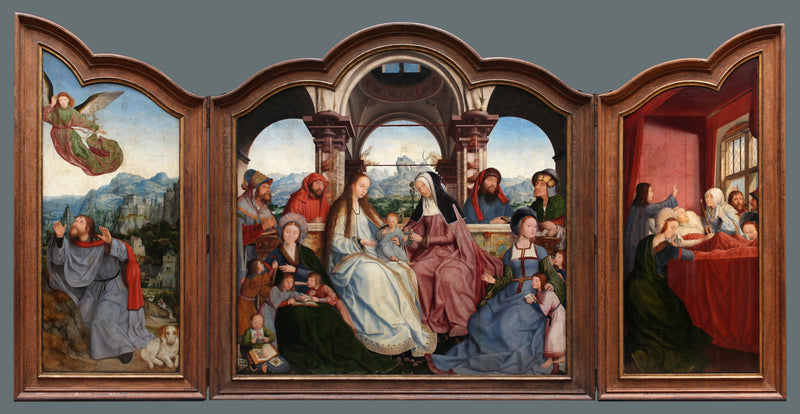 Triptykon av Brorskapet av Saint Anne i Leuven - Quentin Metsys