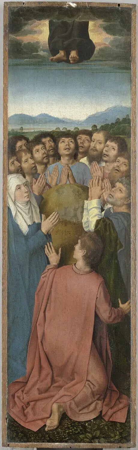 Triptyk av Oppstandelsen: Kristi Himmelfart - Hans Memling