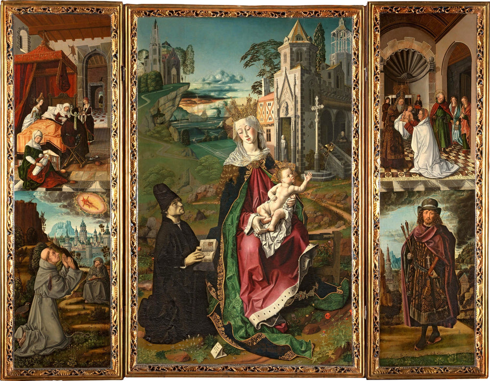 Triptyque de la Vierge de Montserrat - Bartolomé Bermejo image 1 tableau peint à l’huile sur toile