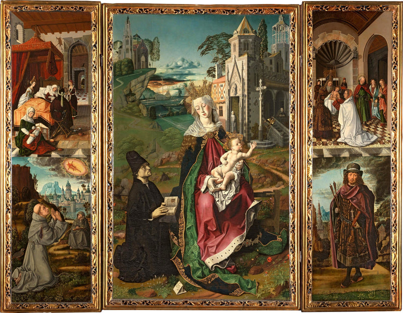 Triptykon av Jomfruen av Montserrat - Bartolomé Bermejo