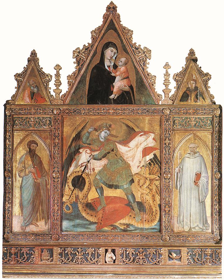 San Michele triptykken - Ambrogio Lorenzetti