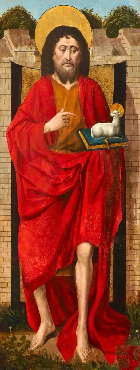 Weston-triptyk (Jean-Baptiste) (triptyk, venstre vinge, utside) - Rogier van der Weyden
