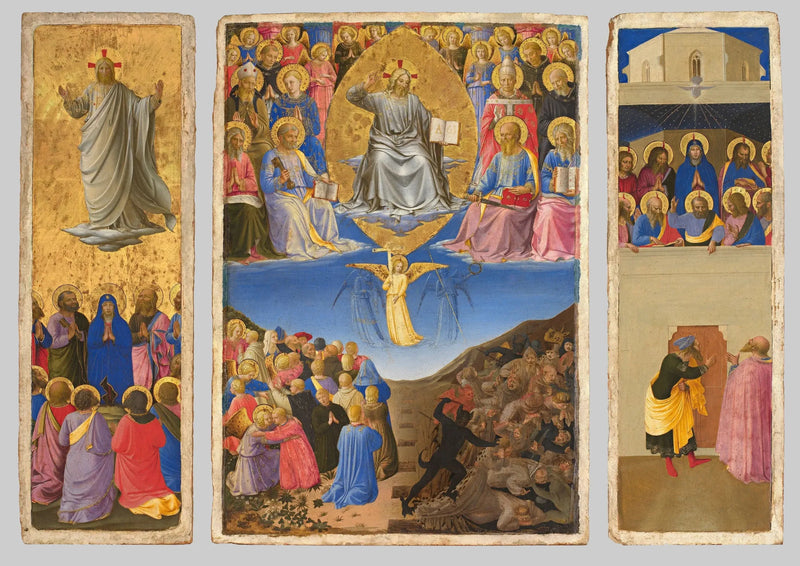 Triptyk av Dommedag, Himmelfart og Pinse - Fra Angelico

Source:
Triptyque du Jugement dernier, Ascension et Pentecôte - Fra Angelico