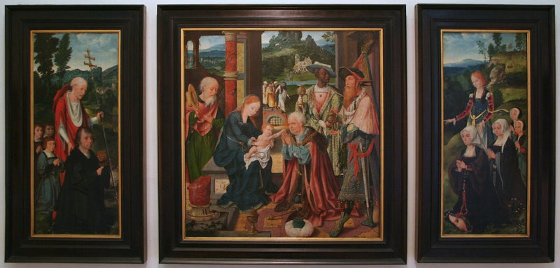 Triptykon av tilbedelsen av de vise menn - Joos van Cleve