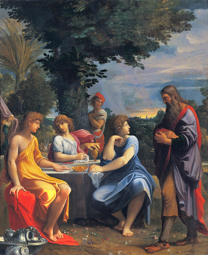 Tre engler besøker Abraham - Ludovico Carracci