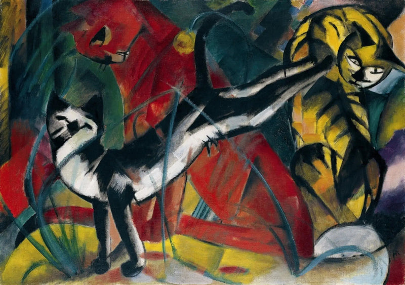 Tre katter - Franz Marc