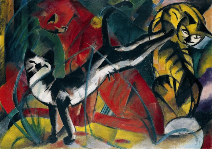 Tre katter - Franz Marc