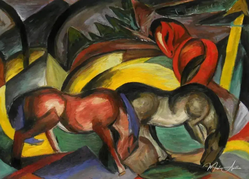 Tre hester I - Franz Marc