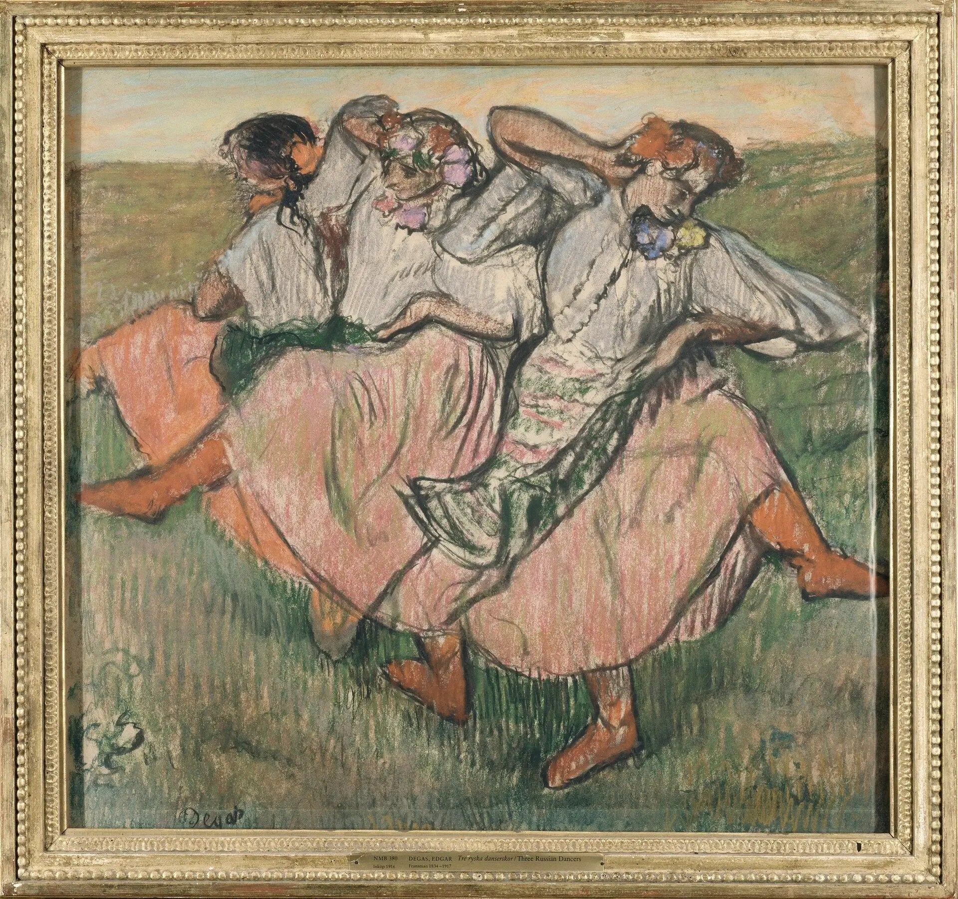 Trois danseurs russes - Edgar Degas image 1 reproduction artisanale de tableau
