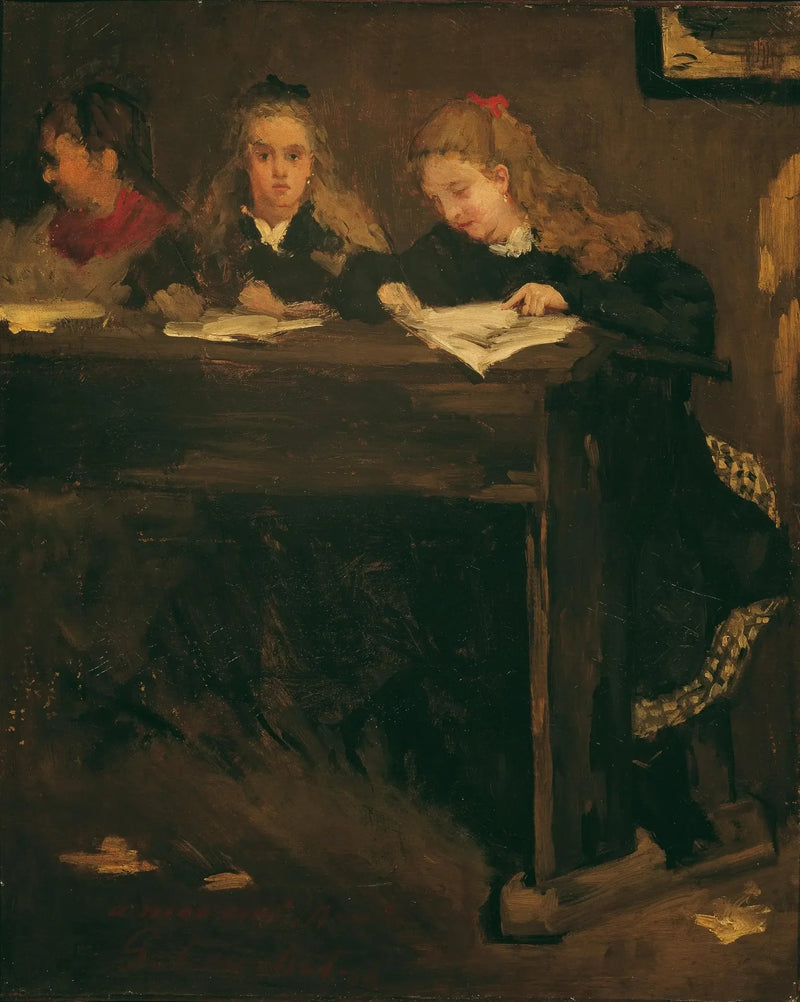 Tre skolejenter - Gustave Courbet