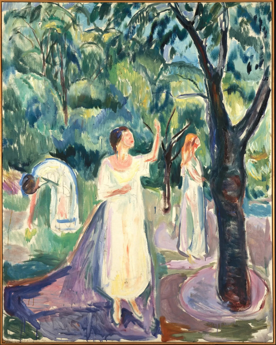 Tre kvinner i hagen - Edvard Munch