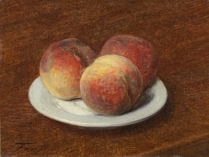 Tre fersken på en tallerken - Henri Fantin-Latour

Source:
Trois pêches dans une assiette - Henri Fantin-Latour