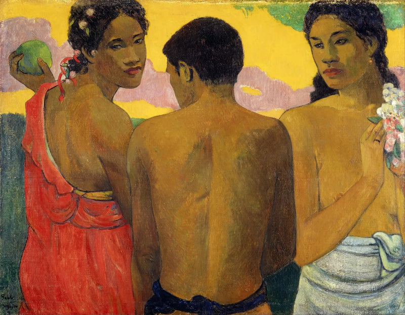 Tre tahitianere, eller Samtale - Paul Gauguin
