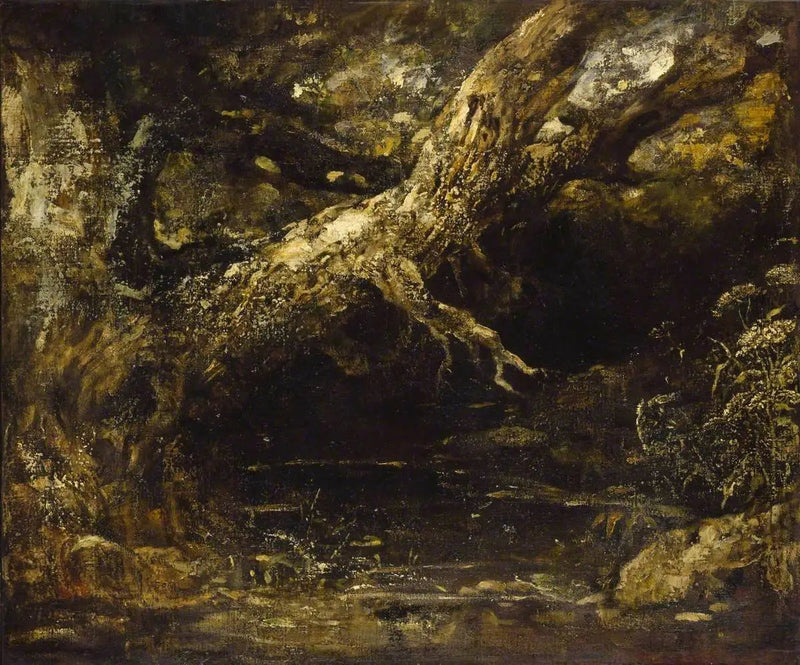 Trunk og nedre grener av et tre - John Constable