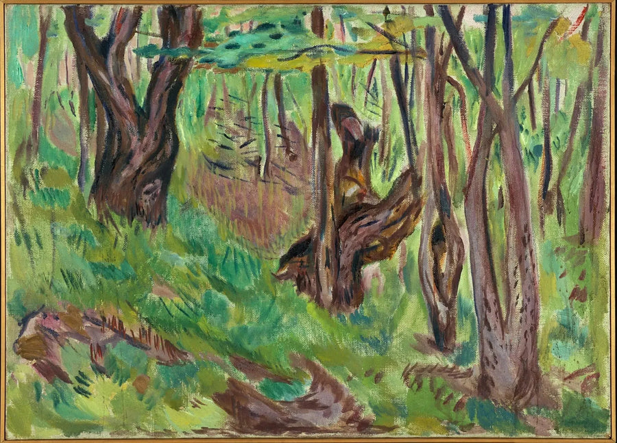 Ruglete trestammer om sommeren - Edvard Munch