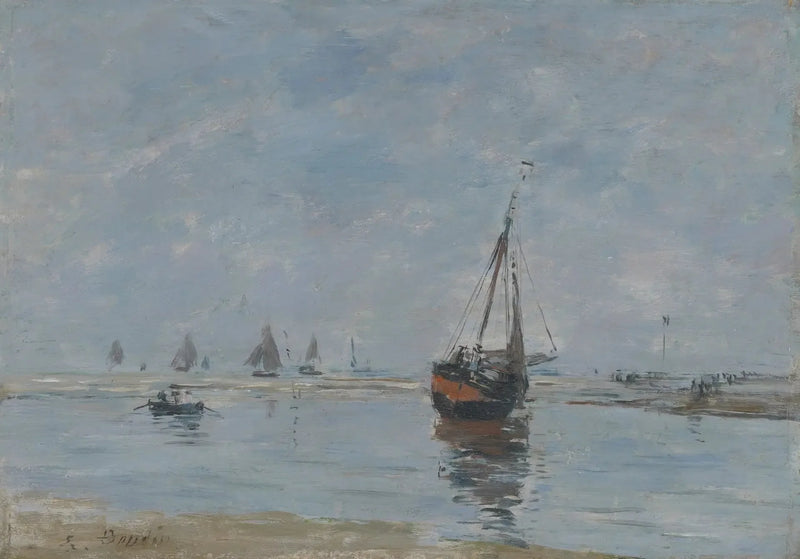 Trouville ved lavvann - Eugène Boudin