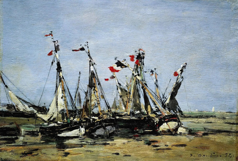 Trouville, i påvente av tidevannet - Eugène Boudin