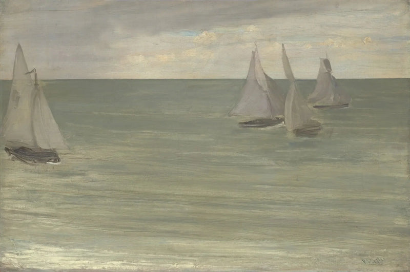 Trouville (Grå og Grønn, sølvhavet) - James Abbott McNeill Whistler