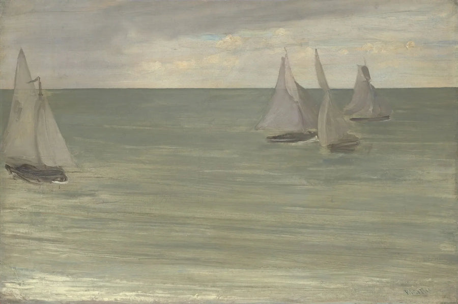 Trouville (Grå og Grønn, sølvhavet) - James Abbott McNeill Whistler