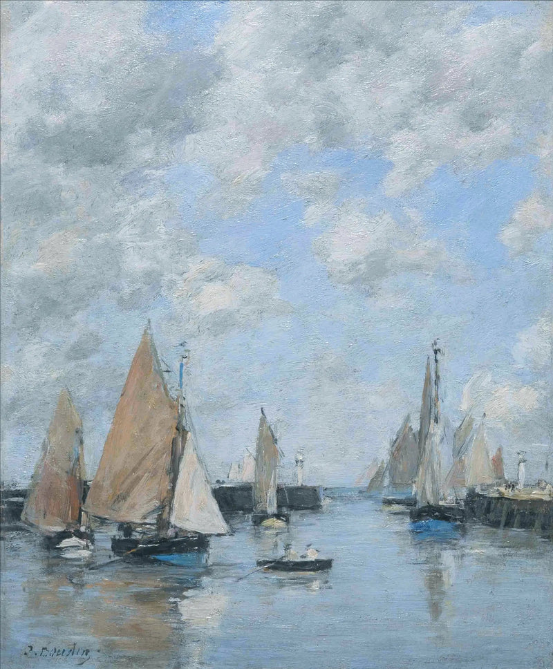 Trouville, kaien ved høyvann - Eugène Boudin