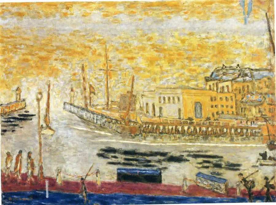 Trouville, havnens utgang - Pierre Bonnard