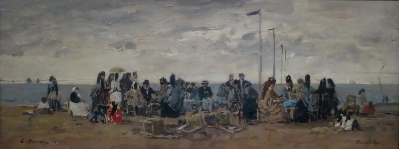 Trouville. Strandscene - Eugène Boudin
