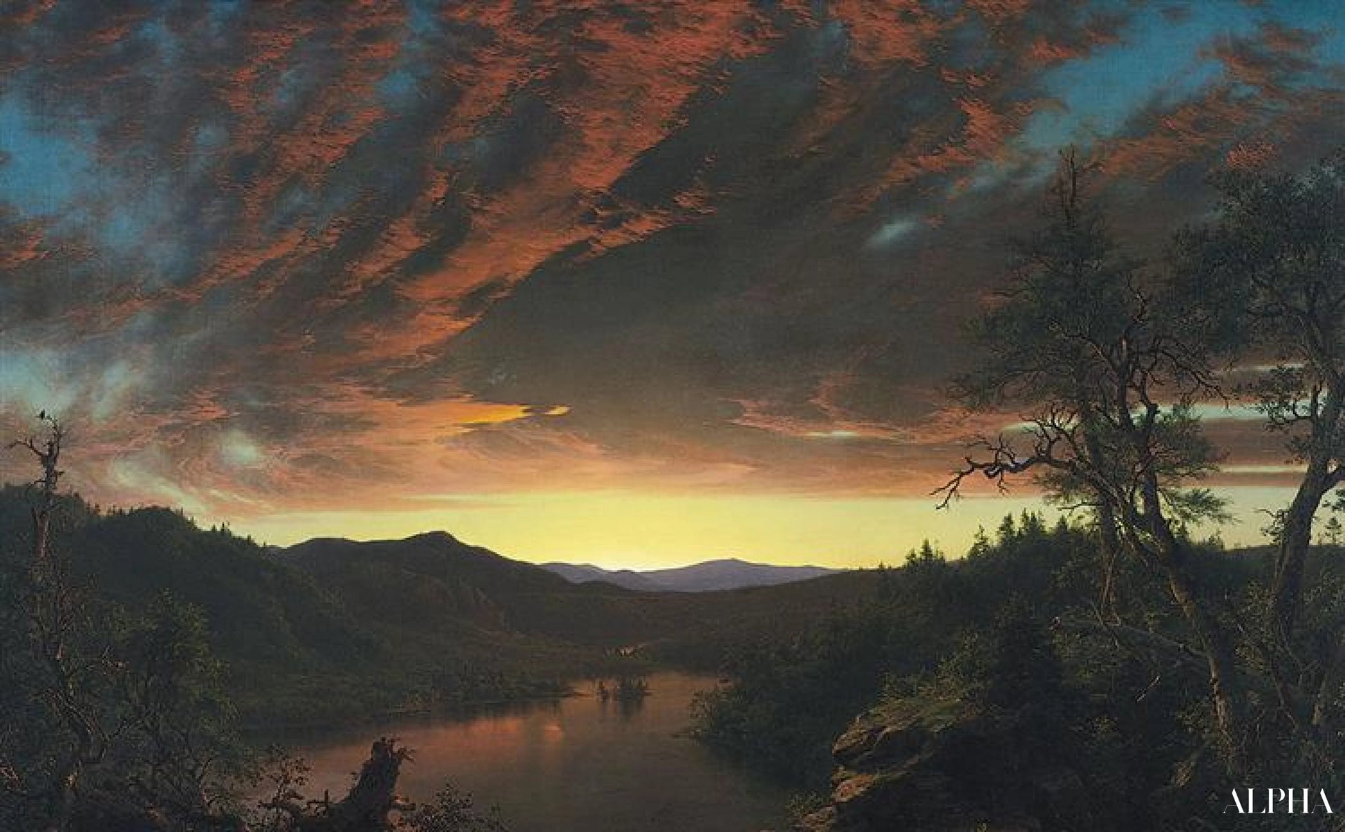 Twilight in the Wilderness - Frederic Edwin Church - Høykvalitets reproduksjoner av malerier og bilder