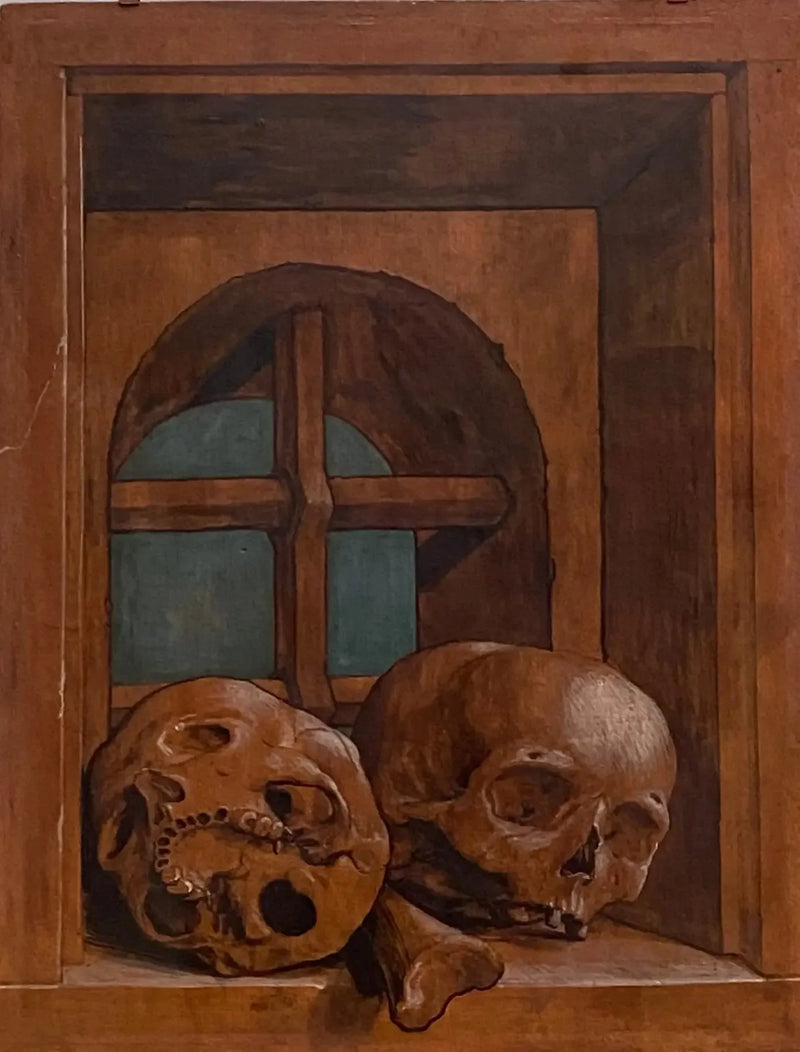 To skaller i en vindusnisje - Hans Holbein den Yngre

Source:
Two skulls in a window niche - Hans Holbein le Jeune