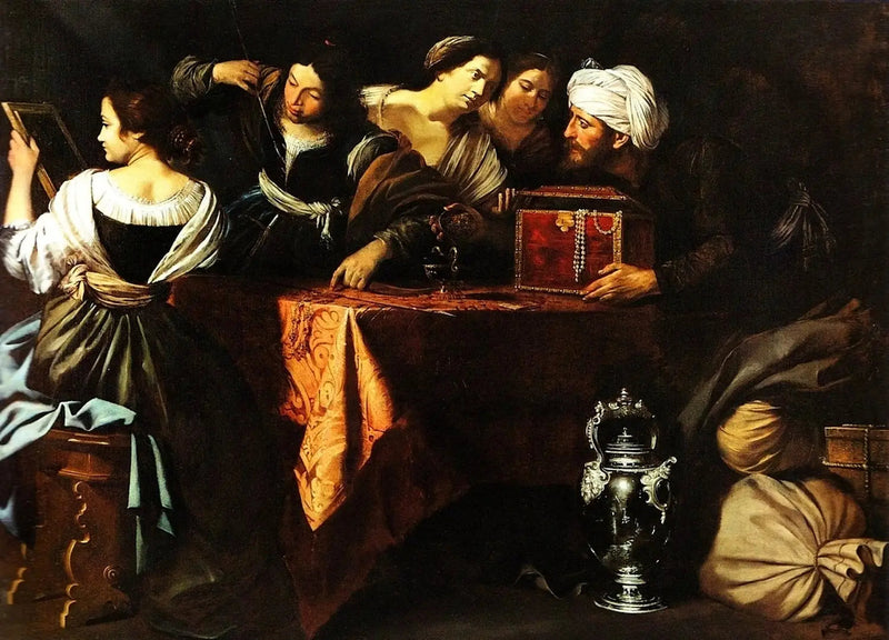 Ulysse takker Achille blant jentene fra Lykomède - Artemisia Gentileschi