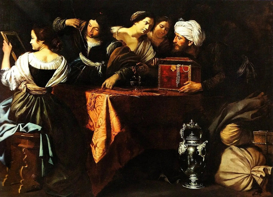Ulysse takker Achille blant jentene fra Lykomède - Artemisia Gentileschi