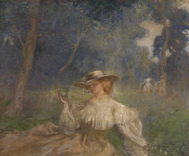 En sommer ettermiddag: Det grønne eplet - Charles Conder