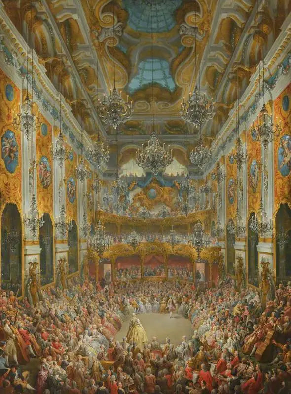 En bal arrangert av hertugen av Nivernais til ære for fødselen av Dauphin - Giovanni Paolo Panini

Source:
Un bal donné par le duc de Nivernais à l'occasion de la naissance du Dauphin - Giovanni Paolo Panini