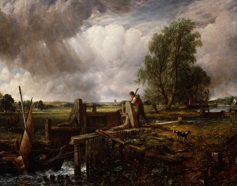 Un bateau passant une écluse - John Constable - Alpha Reproduction