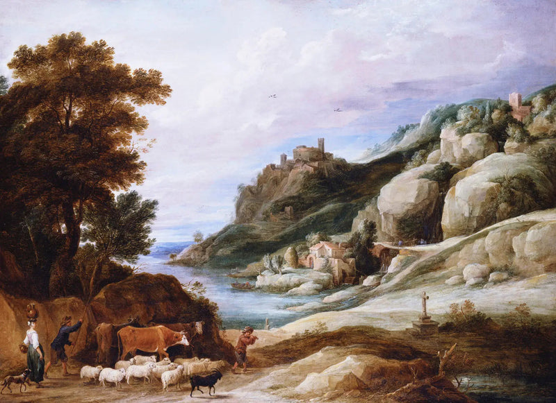 En hyrde med sin flokk i et fjellandskap - David Teniers den Yngre

Source:
Un berger avec son troupeau dans un paysage montagneux - David Teniers le Jeune