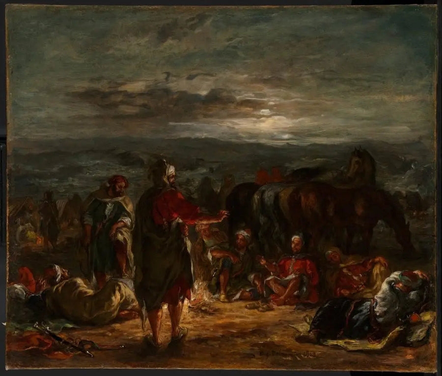 En arabisk leir om natten - Eugène Delacroix