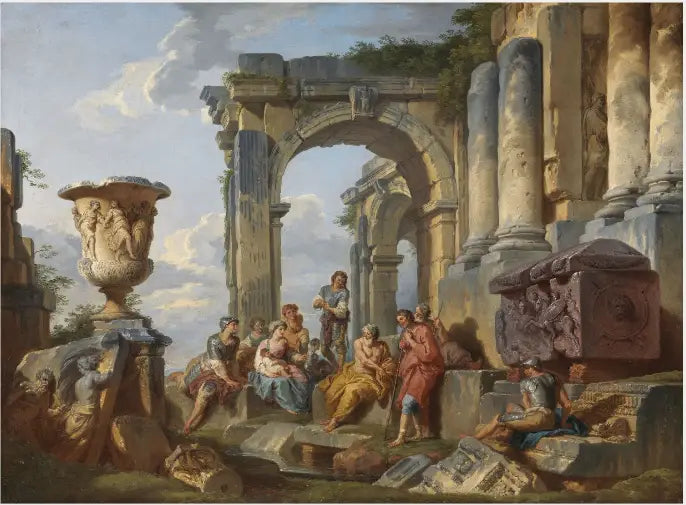 Et Capriccio med Saint Pierre som forkynner for romerne - Giovanni Paolo Panini

Source:
Un Capriccio avec Saint Pierre prêchant aux Romains - Giovanni Paolo Panini