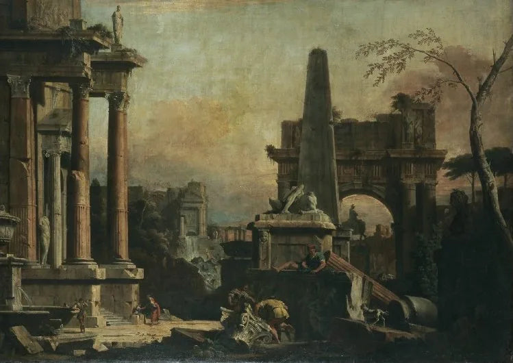 Et Capriccio av det klassiske Roma - Sebastiano Ricci