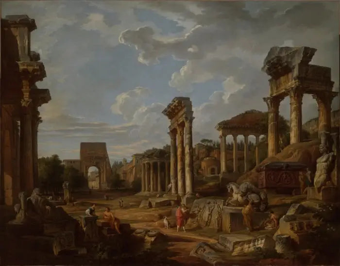 En lystighet fra det romerske forum - Giovanni Paolo Panini

Source:
Un caprice du forum romain - Giovanni Paolo Panini