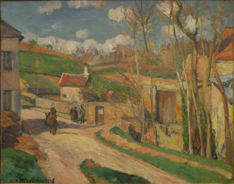 Et veikryss ved Hermitage, Pontoise - Camille Pissarro