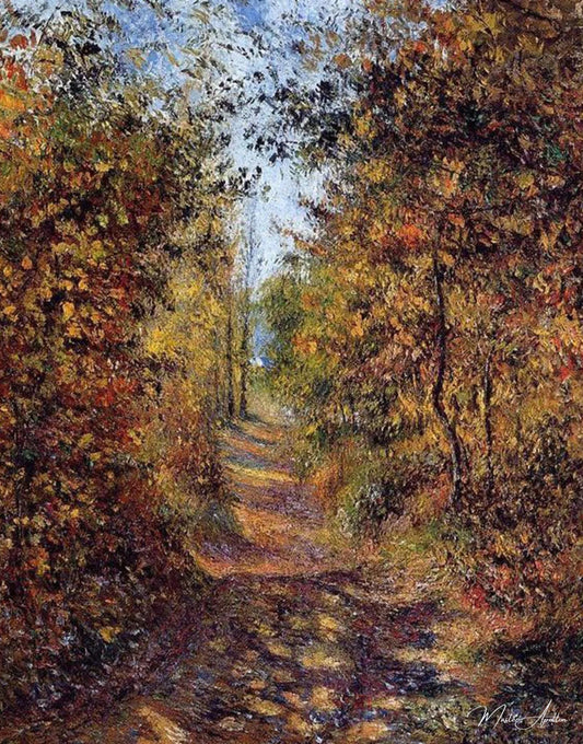 Un chemin dans les bois, Pontoise - Camille Pissarro - Reproductions de tableaux et peintures haut de gamme