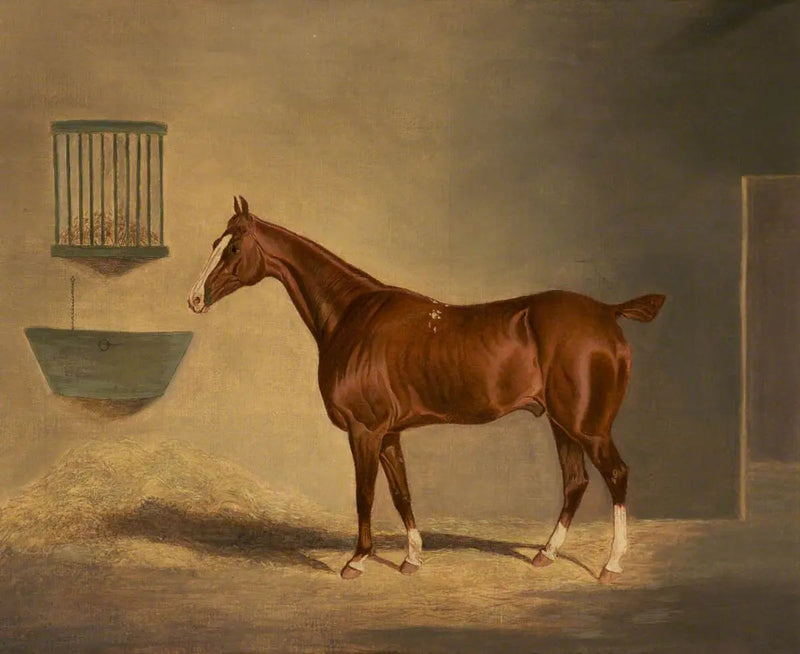 En rødbrun hest i en stald - John Frederick Herring, Sr.

Source:
Un cheval alezan dans une écurie - John Frederick Herring, Sr.