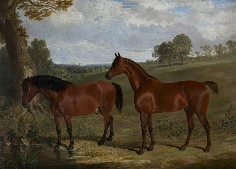 En brunt hest og en ponni i et landskap - John Frederick Herring, Sr.

Source:
Un cheval bai et un poney dans un paysage - John Frederick Herring, Sr.