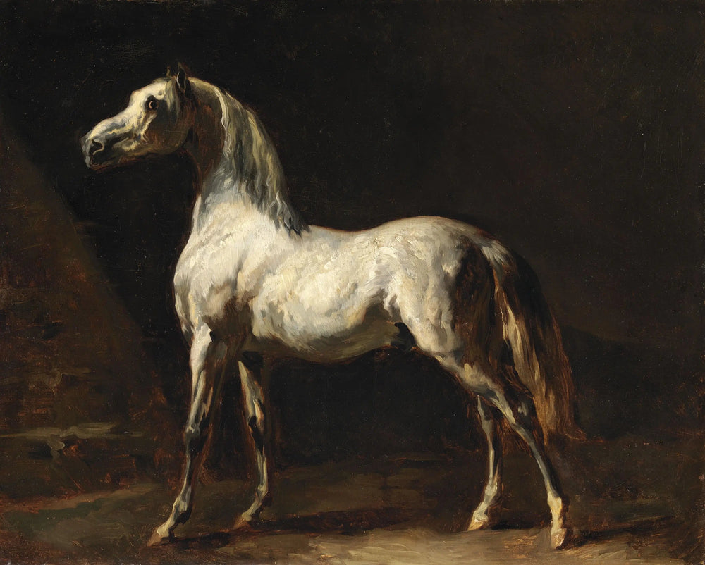 Un cheval - Théodore Géricault image 1 copie peinte à la main à l’huile
