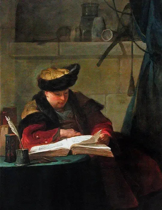 En kjemiker i sitt laboratorium - Jean Simeón Chardin