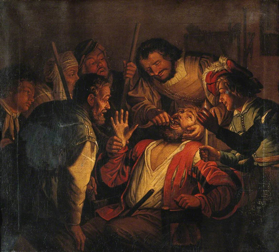En kirurg som trekker ut en tann - Gerrit van Honthorst